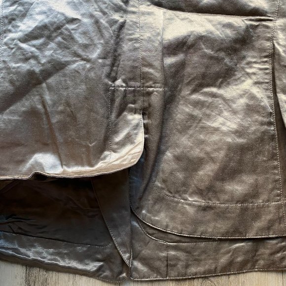 ISDA & Co Satin Shimmery Olive Green Biker Bomber Jacket - Picture 5 of 9